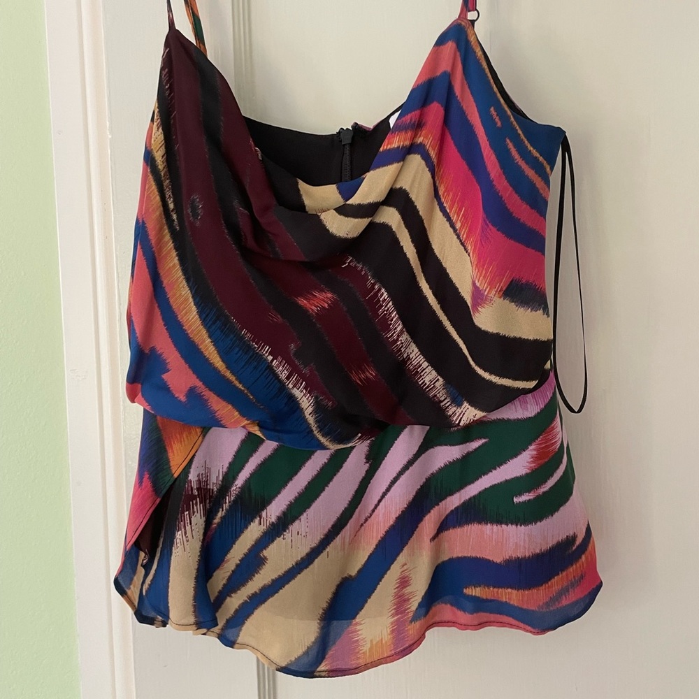 Colorful Animal Print Part Cowl Cami